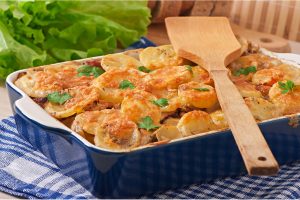 Potatoes & Mushrooms Parmigiana